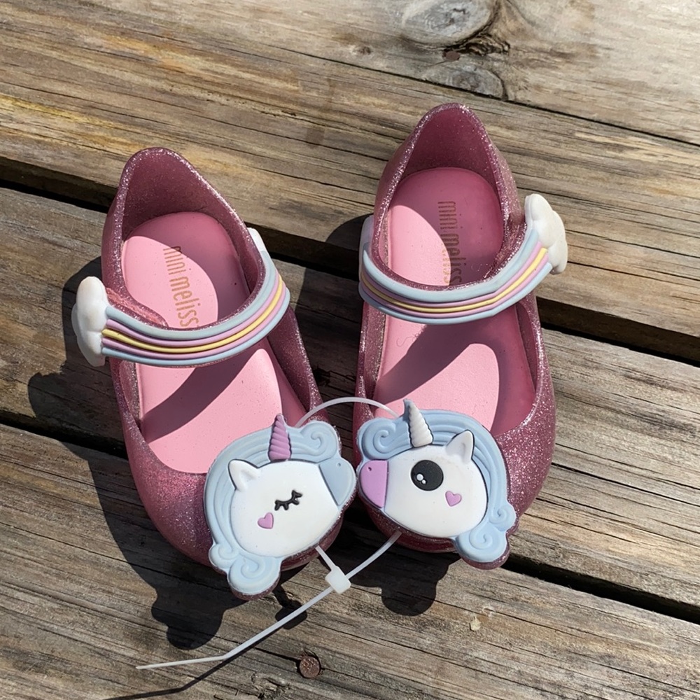 Mini Melissa | Girls Unicorn Rainbow Shoes size 5